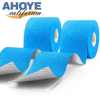 【AHOYE】3.8cm*5m專用運動貼布 2入 (運動防護 肌肉貼 肌能貼) 天藍色