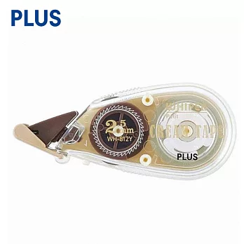 (2入1包)PLUS 手帳修正帶 米黃色紙張專用 2.5mm 咖啡色