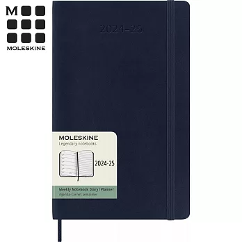 MOLESKINE 2024-2025經典週記手帳18M 軟皮-L型寶藍