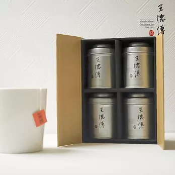 《王德傳》三角袋茶禮盒經典迷你4入(阿里山烏龍茶包、金萱烏龍茶包、凍頂烏龍茶包、北埔東方美人茶包各5)