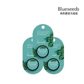 【Blueseeds】萬用精油膏6gx3入 薄荷精油膏