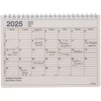 【Mark’s】2025 月曆型記事手帳S (B6變型) ‧ 象牙白