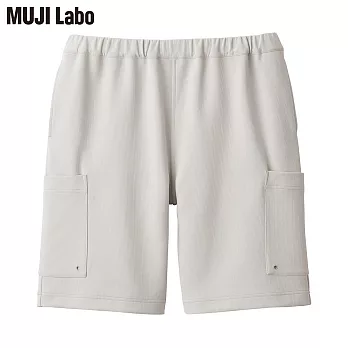 【MUJI 無印良品】MUJI Labo撥水加工二重織工作短褲 S 淺灰