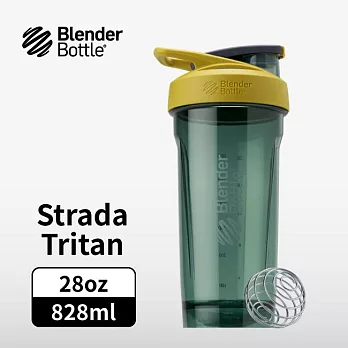 Blender Bottle|《Strada系列》Tritan按壓式 原裝進口搖搖杯828ml/28oz 戰地綠