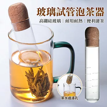 【EZlife】高硼矽玻璃耐高溫試管濾茶器(2入組)