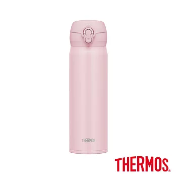 【THERMOS膳魔師】不鏽鋼超輕量彈蓋真空保溫瓶500ml(JNL-506-MVP) 粉色