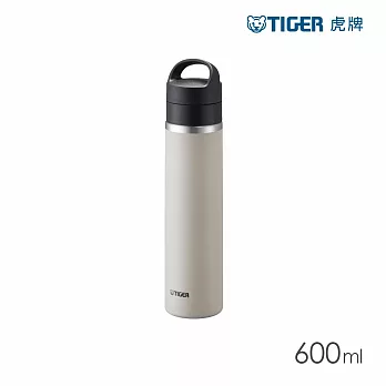 TIGER虎牌  雙層不鏽鋼保溫杯600ml (MKB-T060旋蓋手提真空保溫瓶) 鷲白