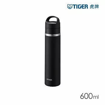 TIGER虎牌  雙層不鏽鋼保溫杯600ml (MKB-T060旋蓋手提真空保溫瓶) 曜岩黑