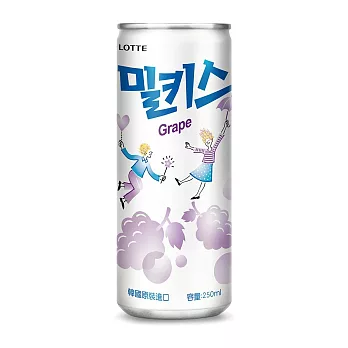 【Lotte樂天】葡萄優格風味碳酸飲(250ml)