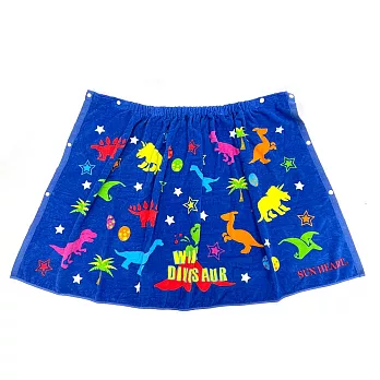 【日本丸真】Sun Heart 60公分可扣式吸水浴巾 恐龍之夜 恐龍之夜