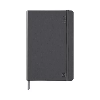 【Rhodia｜2025 Planner】2025 手帳  A5_週曆橫排_象牙色 _160頁_90g_硬皮_彈性束帶_ 鈦色