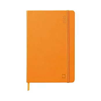 【Rhodia｜2025 Planner】2025 手帳  A5_週曆直排_象牙色 _160頁_90g_硬皮_彈性束帶_ 橘色