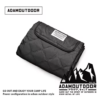 ADAMOUTDOOR｜防水經典隨身野餐墊｜200X200  曜黑