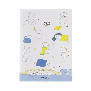 MIDORI POCKET DIARY 2025手帳(月雙週)A6- 小狗