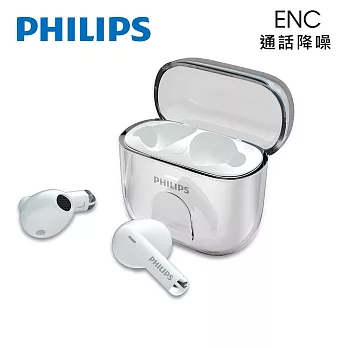 PHILIPS 通話降噪長續航真無線藍牙耳機-TAT1158 白