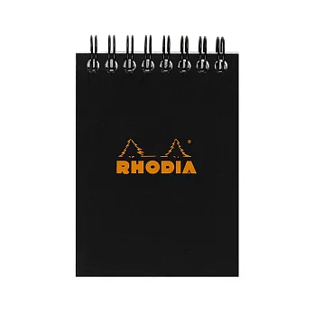 【Rhodia｜Classic】N°11 上掀式圈裝筆記本_A7_5x5方格_80g_80張_ 黑皮