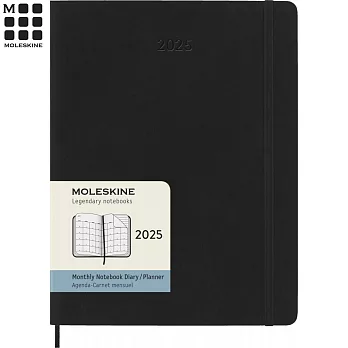 MOLESKINE 2025經典月間手帳12M 軟皮-XL型黑