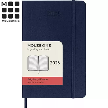 MOLESKINE 2025日記手帳12M 軟皮-口袋型寶藍