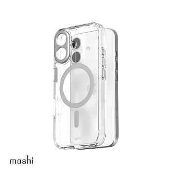 Moshi iPhone 16 iGlaze 透明保護殼-Clear (兼容MagSafe) 無 月光銀