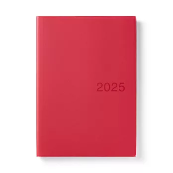 【MUJI 無印良品】月週筆記本/2024年12月開始/紅.B5