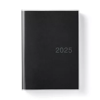 【MUJI 無印良品】可一覽日程的月日筆記本/2024年12月開始/黑.B6