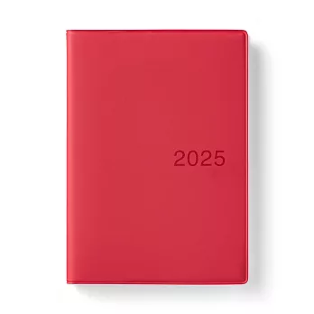 【MUJI 無印良品】月週筆記本/2024年12月開始/紅.A6