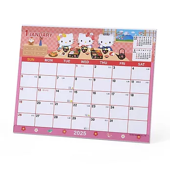 Sanrio 三麗鷗 2025 單頁立架式桌曆 月曆 行事曆 Hello Kitty