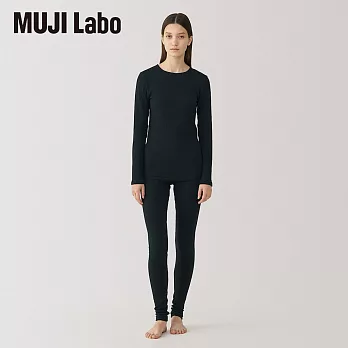 【MUJI 無印良品】MUJI Labo女棉混喀什米爾圓領T恤 M 黑色