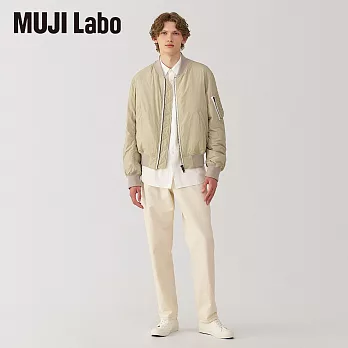 【MUJI 無印良品】MUJI Labo男MA-1 羽絨外套 M 米色