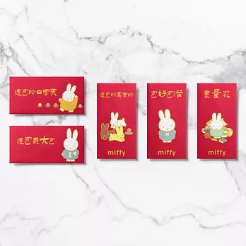 樂彩森林 miffy紅包袋-彩色版(5入)