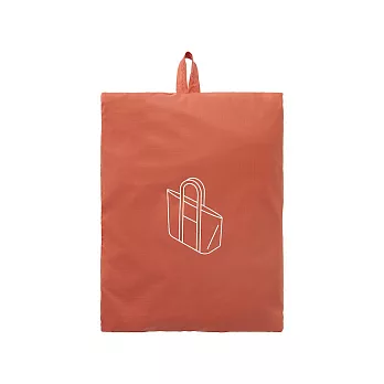 【MUJI 無印良品】再生尼龍可折托特包/縱型.橘/38x20x34cm