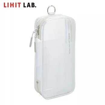 LIHIT LAB A-8103 多用途透明筆袋  白色