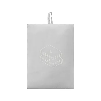 【MUJI 無印良品】再生尼龍可壓縮收納袋/L.白灰白灰/53x40x10cm