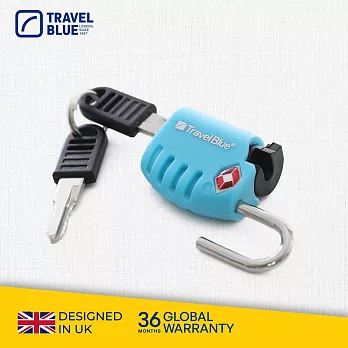 【Travel Blue 藍旅】TSA美國海關鑰匙鎖 (兩入組)-3色任選 TB029 藍色