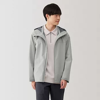 【MUJI 無印良品】男撥水加工連帽外套 M 灰色