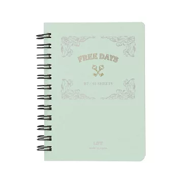 LIFE FREE DAYS B7 方眼筆記本  綠