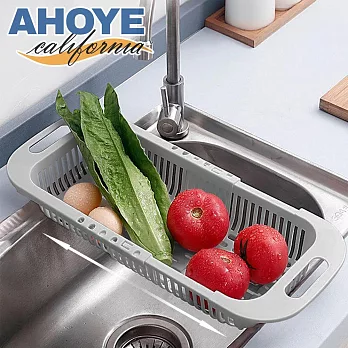 【AHOYE】日系雙層加大伸縮瀝水籃