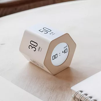 Mooas韓國六角轉轉專注學習定時器 白色 |  基本款/低年級