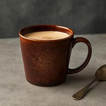 【日本Awasaka】美濃燒｜釉燒窯變 陶瓷馬克杯350ml ‧ 焦褐