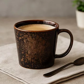 【日本Awasaka】美濃燒｜釉燒窯變 陶瓷馬克杯350ml ‧ 褐棕