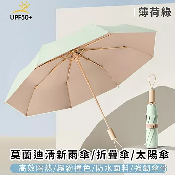 【好拾選物】莫蘭迪清新雨傘/折疊傘/太陽傘 -薄荷綠