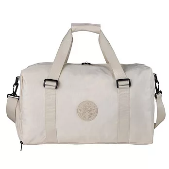 [星巴克]休閒背提兩用袋-杏仁白色