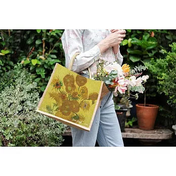 翡冷翠文創藝術棉麻手提袋｜梵谷《向日葵》