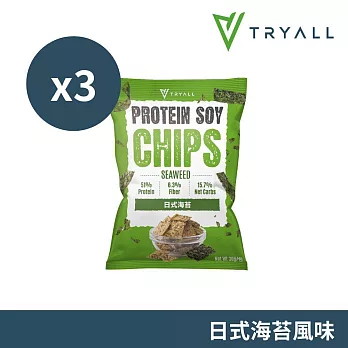 Tryall | 大豆蛋白酥脆脆-3入(30g/包) 日式海苔
