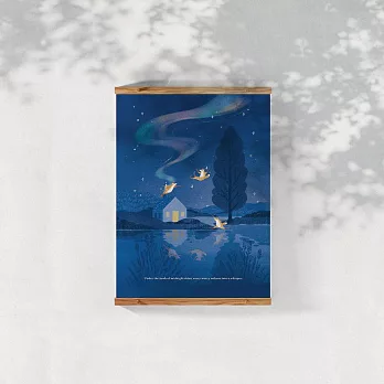 【 Hello Studio 你好工作室 】星辰無憂夜｜插畫A4海報