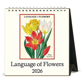 美國 Cavallini &Co. 2026 桌曆/月曆 _Language Of Flowers