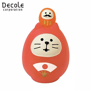 【DECOLE】concombre 開運色福貓達摩 開運紅色貓達摩