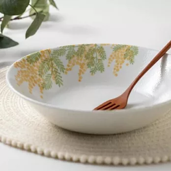 【日本Minoru】Mimosa含羞之草 陶瓷深盤22.3cm