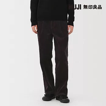【MUJI 無印良品】男吉貝木棉混燈芯絨工作褲 L 深棕