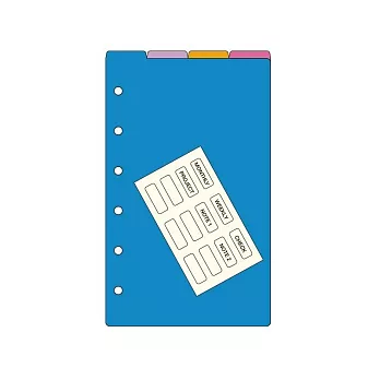 Raymay 袖 縱型4區分索引分隔板